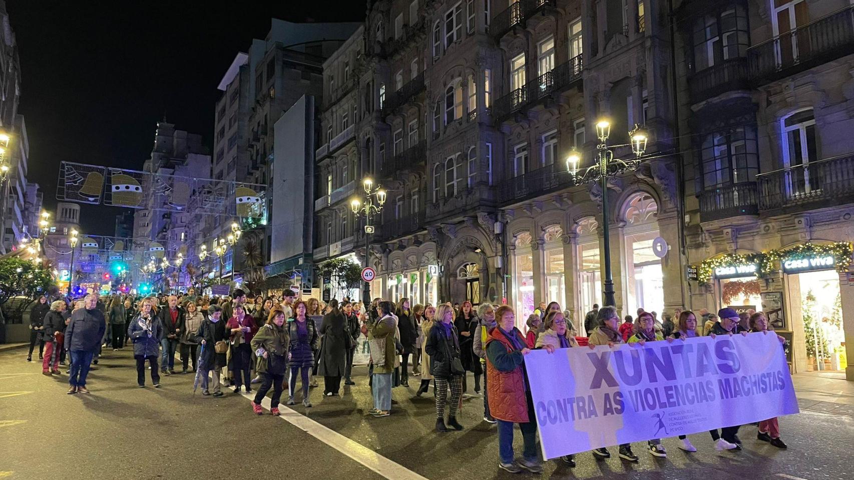 Manifestación en Vigo por el 25-N.