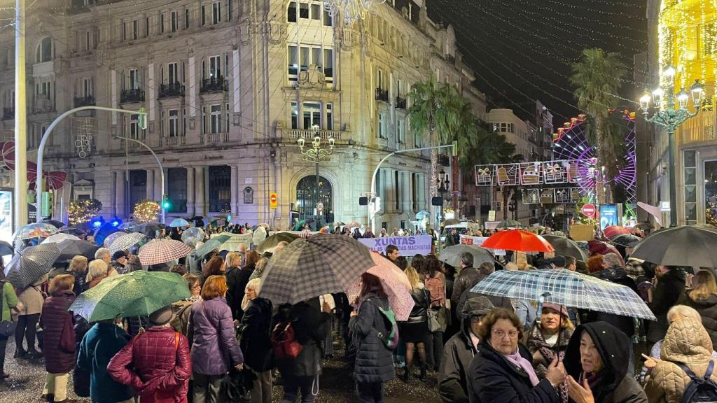 Manifestación en Vigo por el 25-N.