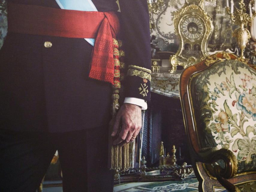 Detalle del retrato del rey Felipe VI.