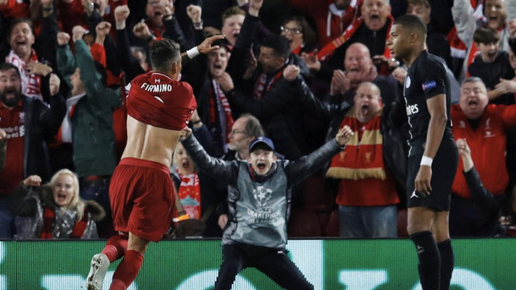 Mbappé, tras el gol de Firmino que firmó la victoria del Liverpool ante el PSG en 2018