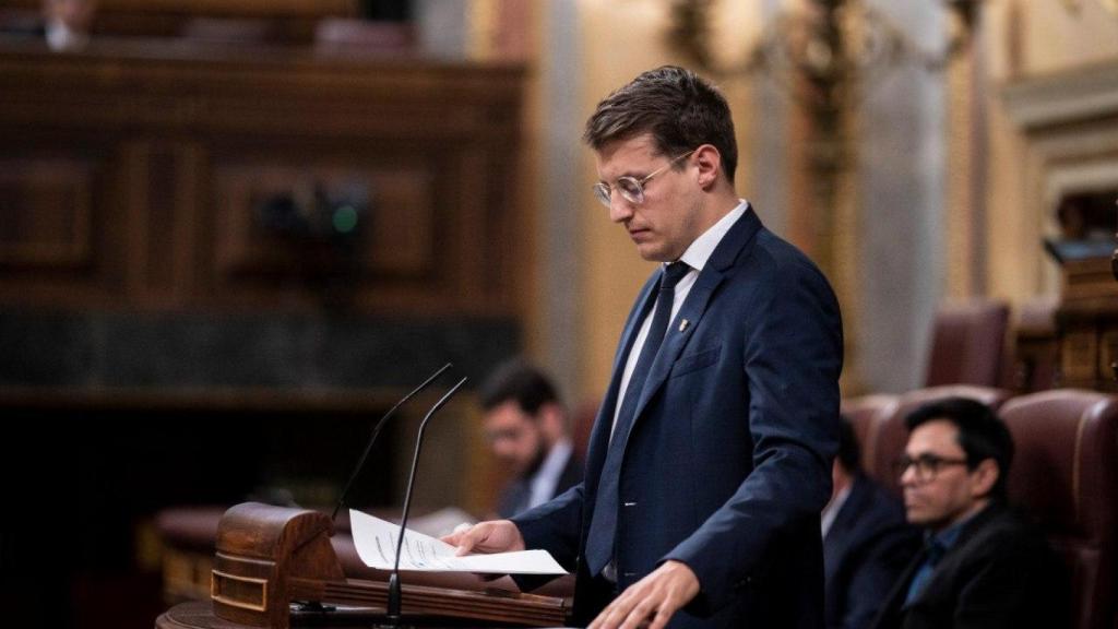 El diputado, durante una de sus intervenciones en el Congreso de los Diputados.