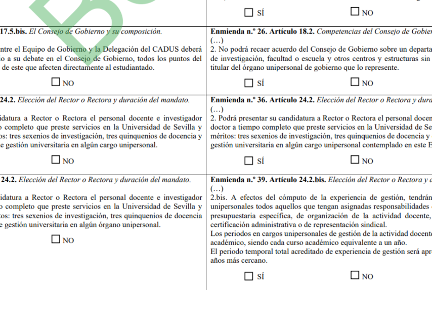 Las enmiendas 34, 36, 37 y 39 de la papeleta número 1 utilizada en la votación.