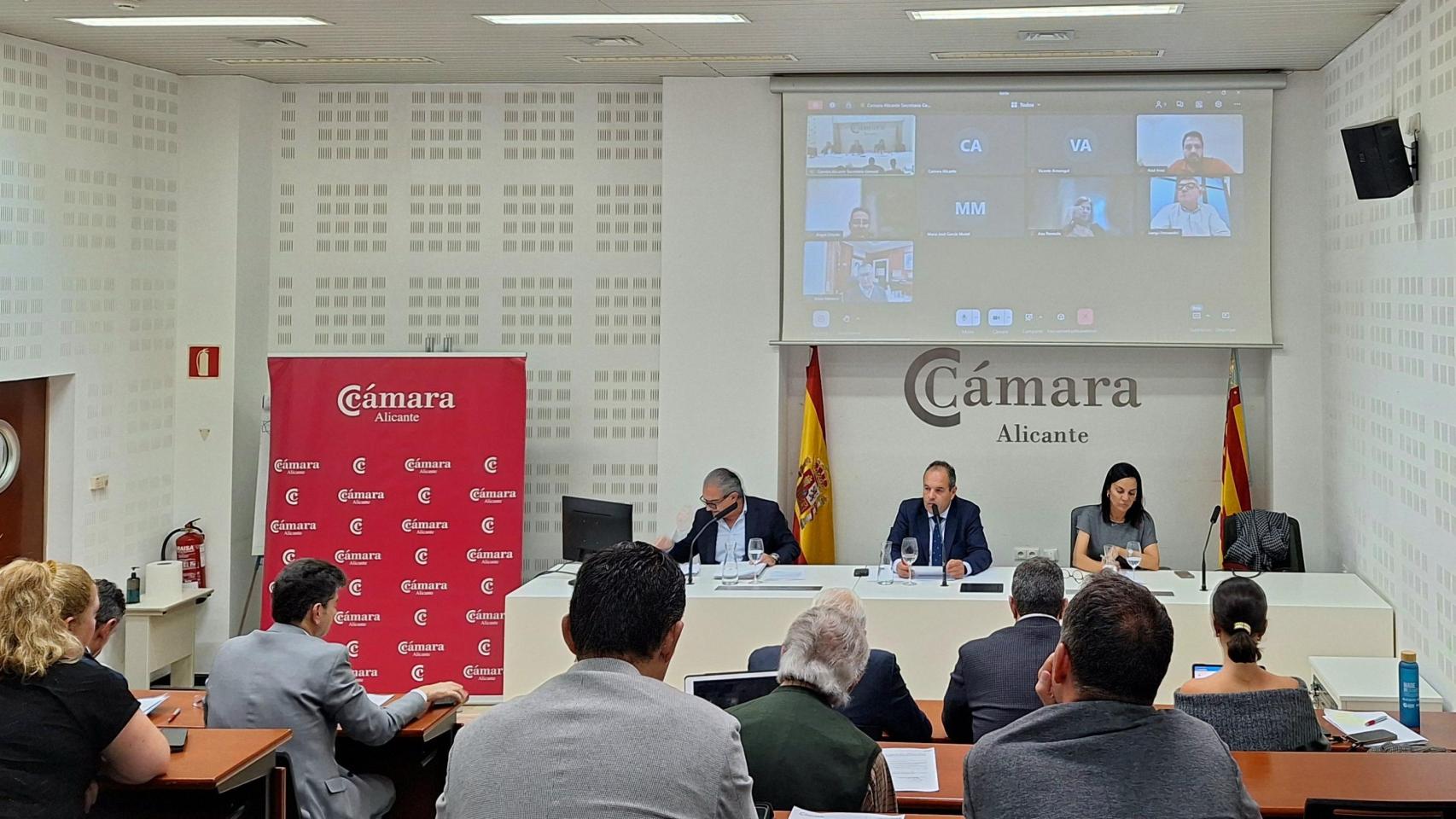 La reunión del pleno de la Cámara este martes.