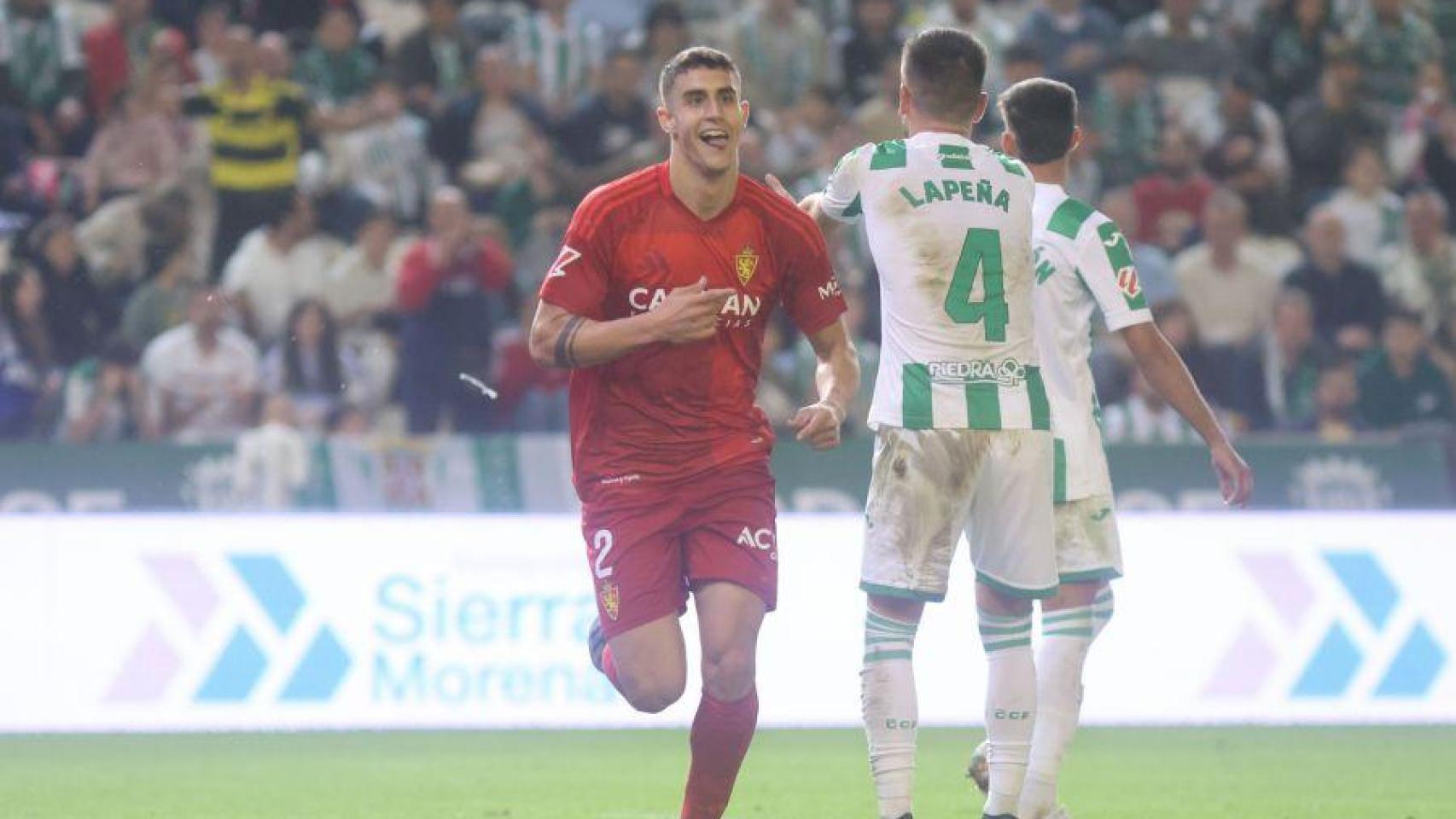 El zaragozano Marcos Luna firmó el segundo gol del Real Zaragoza en Córdoba