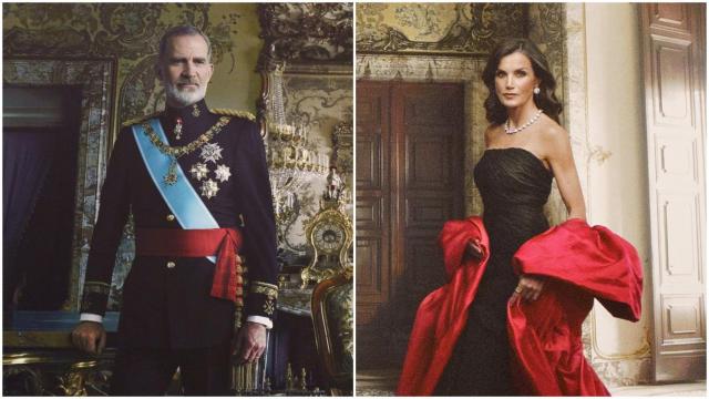 El díptico de los reyes Felipe VI y Letizia realizado por Annie Leibovitz el pasado 7 de febrero en el Palacio Real.