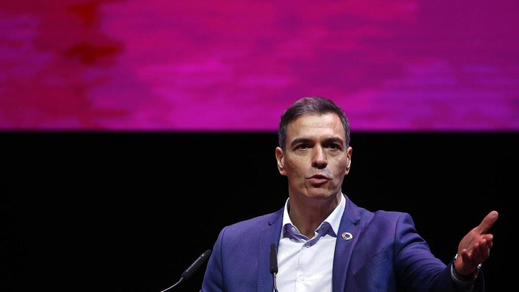 El presidente del Gobierno, Pedro Sánchez, este martes en el Congreso de UGT en Barcelona.