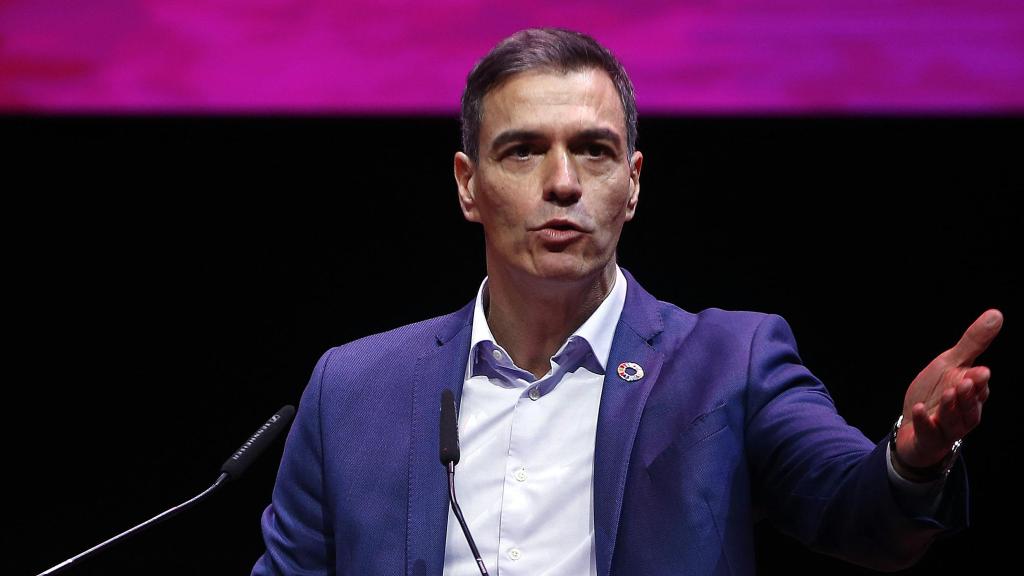 El presidente del Gobierno, Pedro Sánchez, este martes en el Congreso de UGT en Barcelona.