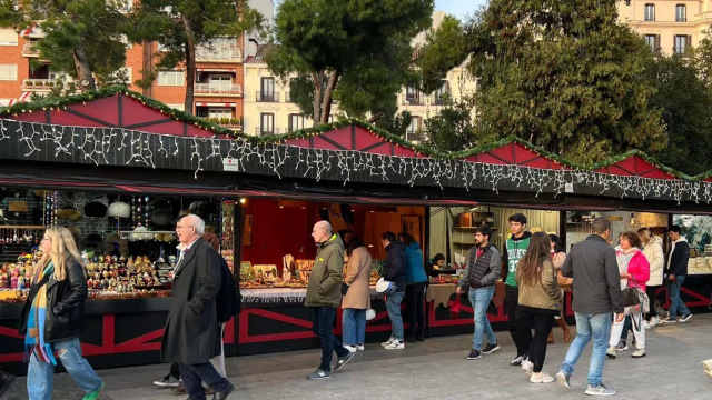 El mercadillo de Navidad de la plaza de Colón.