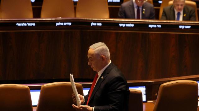 El primer ministro israelí, Benjamin Netanyahu, en una sesión del Parlamento.