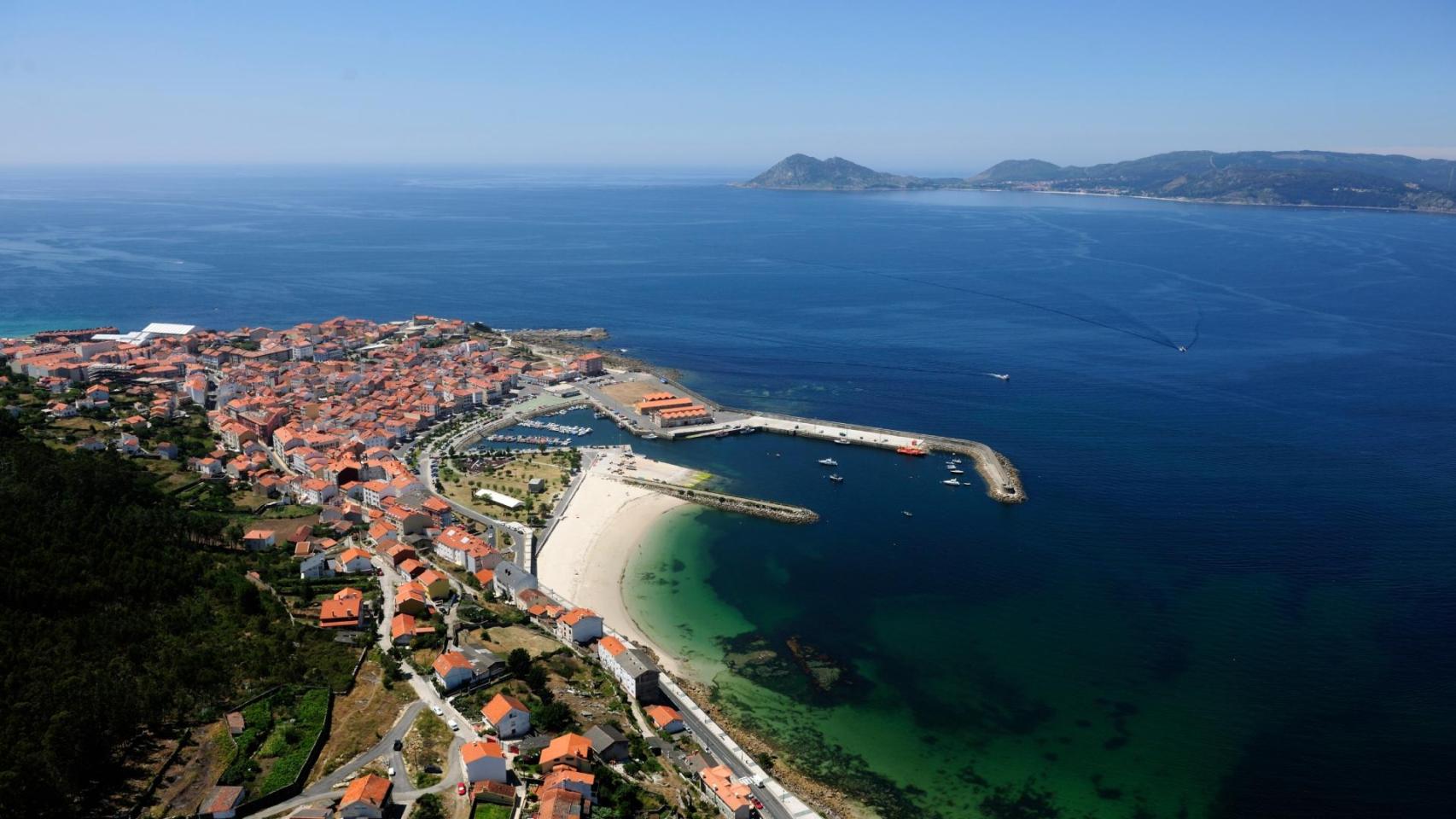 Vista aérea de Porto do Son (A Coruña)