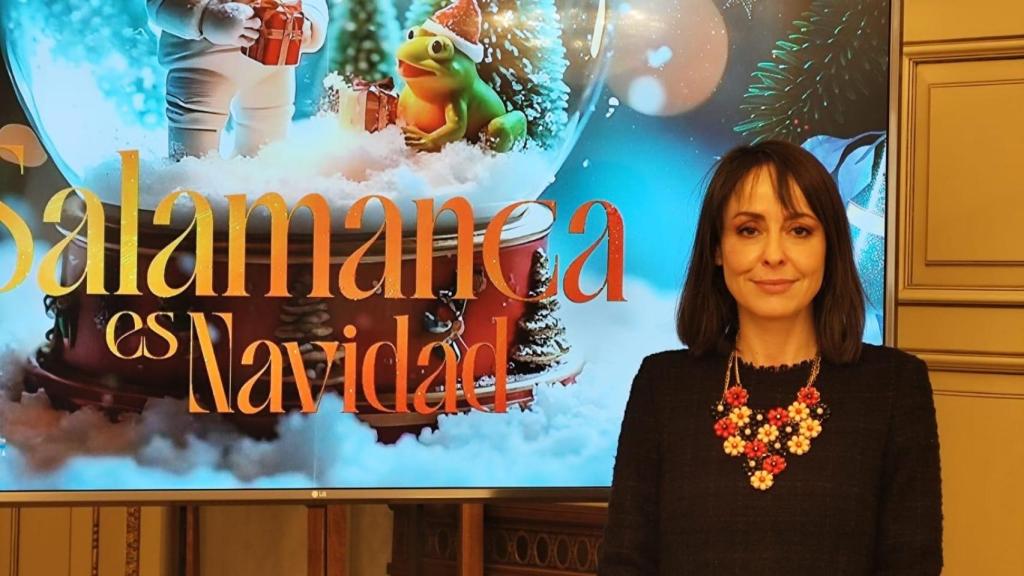 La concejala de Festejos y Tradiciones, Carmen Seguín, presenta las novedades del programa de Navidad en Salamanca