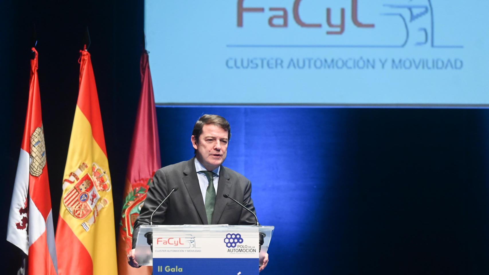 El presidente de la Junta, Alfonso Fernández Mañueco, interviene en los II Premios Automoción y Movilidad de Castilla y León