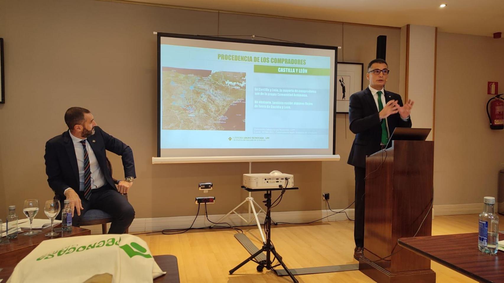 Lázaro Cubero, director de Análisis del Grupo Tecnocasa, durante su intervención de este miércoles en Valladolid