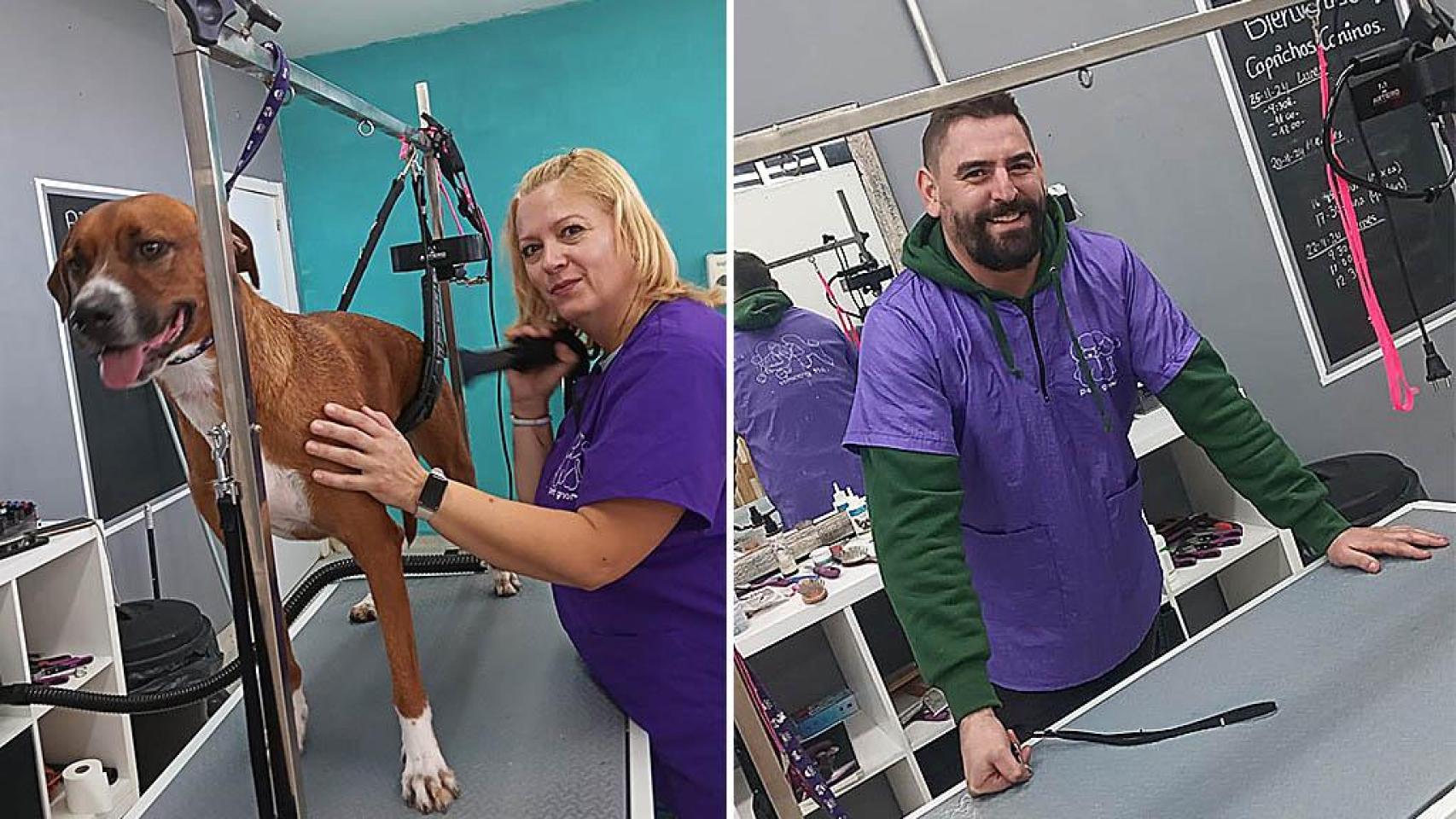 Susana y Juan en su Peluquería Canina de Boecillo