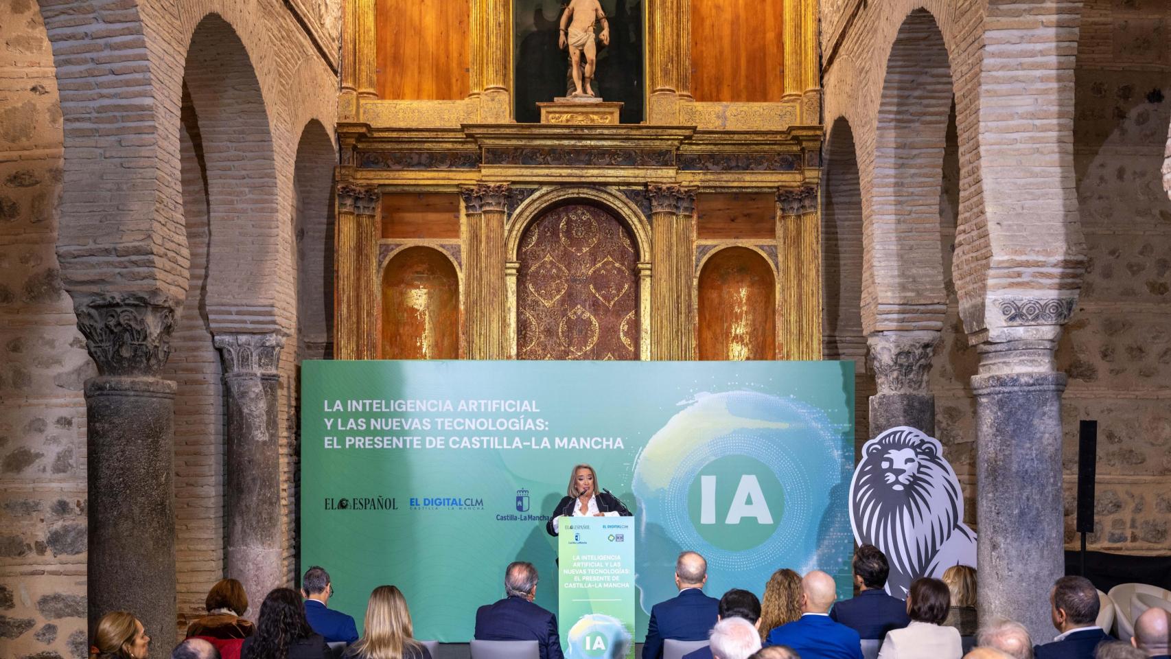 El foro sobre IA y nuevas tecnologías organizado por EL ESPAÑOL - EL DIGITAL CLM se celebra en la iglesia de San Sebastián.