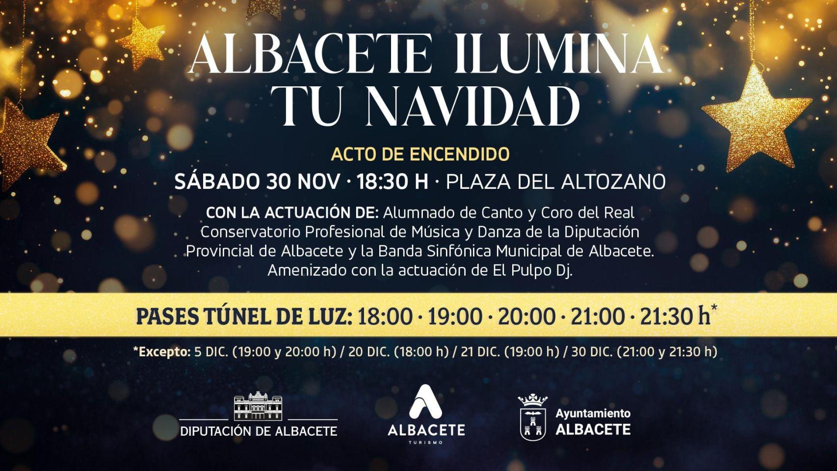 Encendido de luces en Albacete.