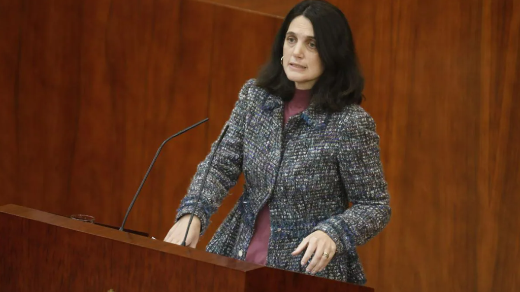 Pilar Sánchez Acera, en la Asamblea de Madrid.