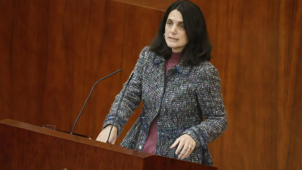 Pilar Sánchez Acera, en la Asamblea de Madrid.