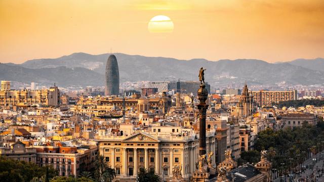 Vista aérea de Barcelona.