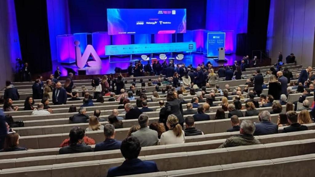 Auditorio de Palexco antes de empezar en Congreso de Directivos.