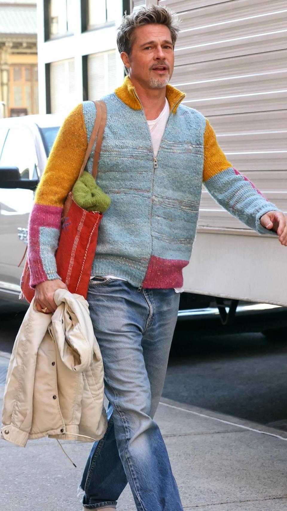 Brad Pitt, paseando por las calles de Nueva York.