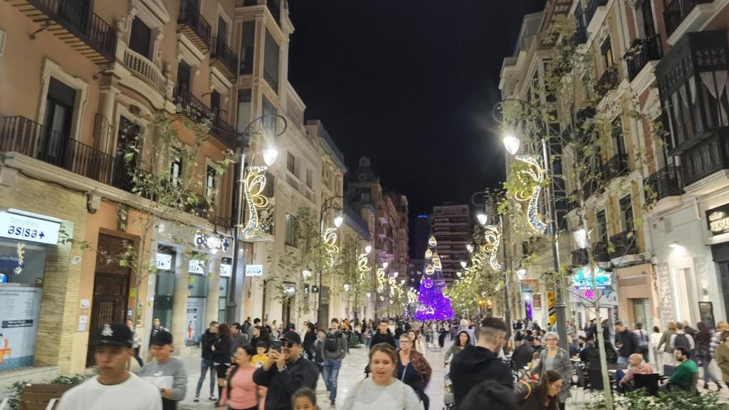 El encendido de las luces de Navidad en Alicante en 2023.