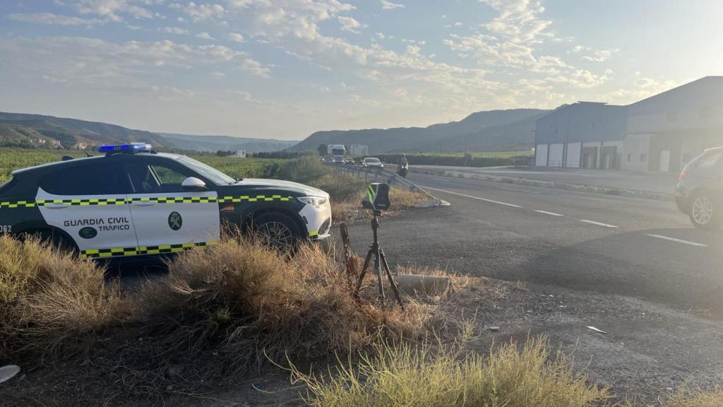 Control de velocidad en la N-2, en Fraga