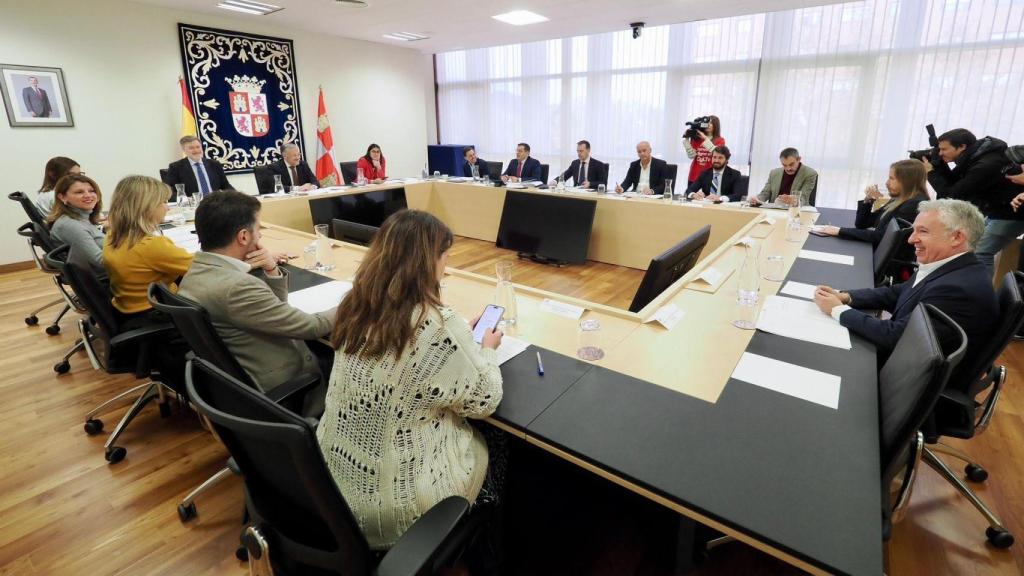 Imagen de la Junta de Portavoces de este jueves en las Cortes de Castilla y León