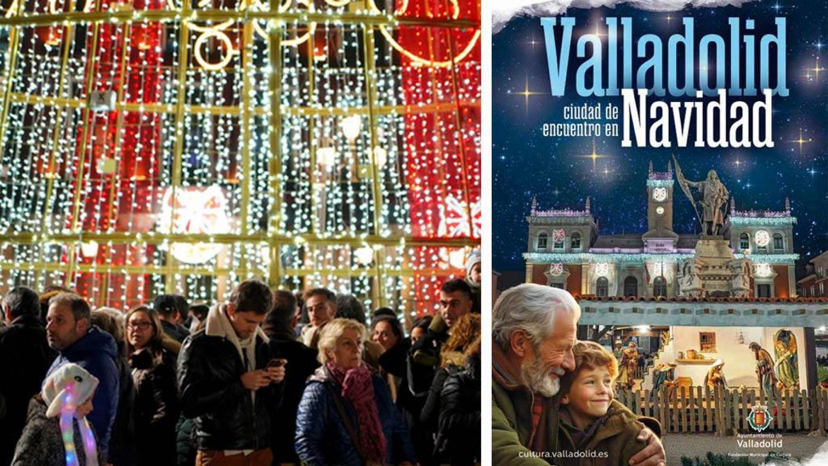 Cartel del programa de la Navidad y la Navidad en Valladolid