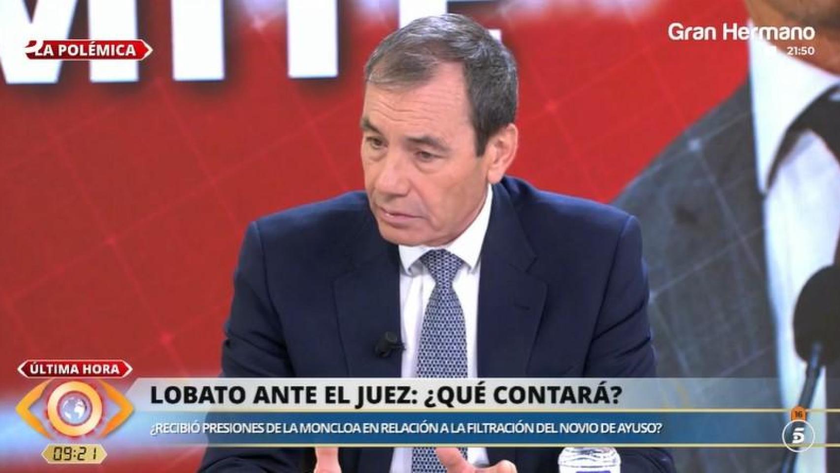 Tomás Gómez este jueves en Telecinco.