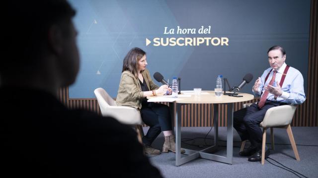 El director y presidente ejecutivo de El Español, Pedro J. Ramírez, este jueves durante La Hora del Suscriptor.