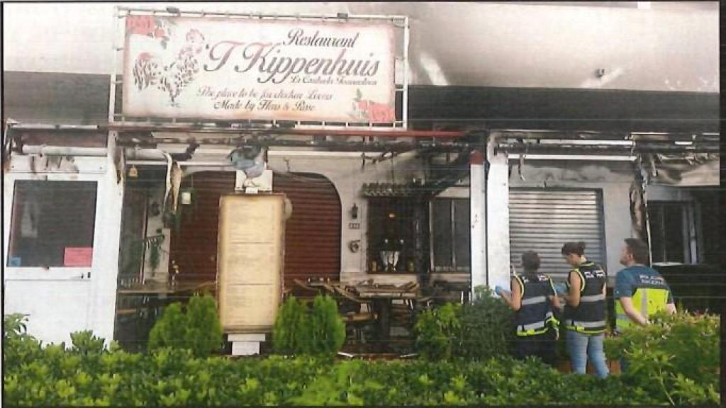 Fotografía del restaurante tras el incendio enviada por la propiedad.