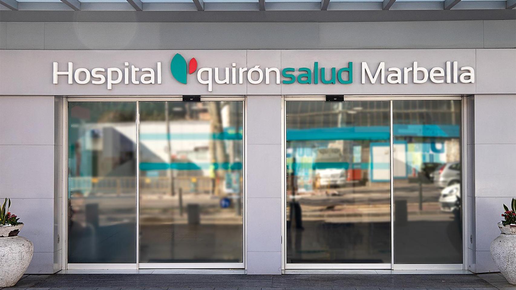 Entrada del Hospital Quirónsalud Marbella.