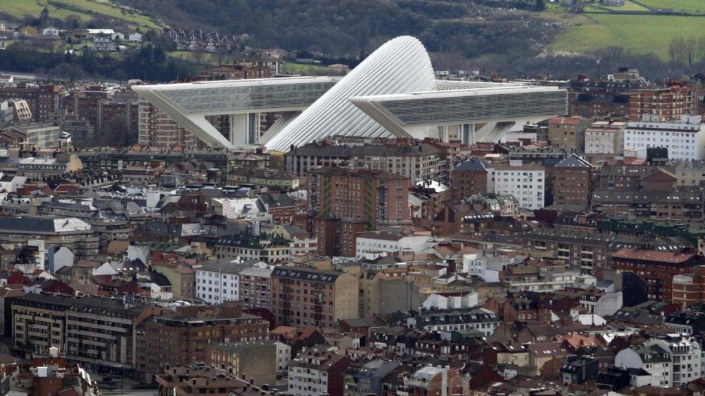 Vista aérea del Palacio de Congresos de Oviedo