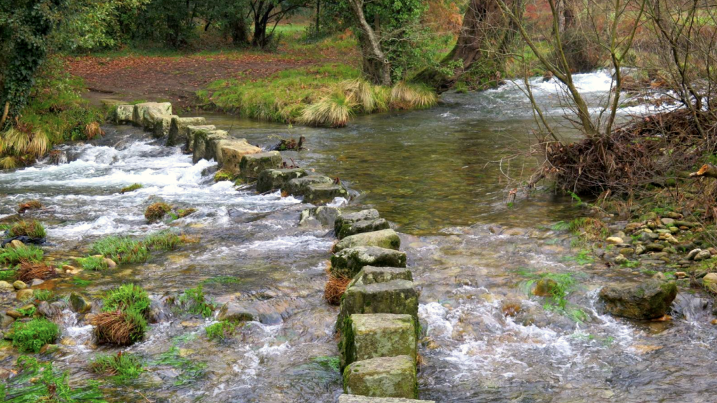 Pasales del río Coroño en el lugar de Brazos