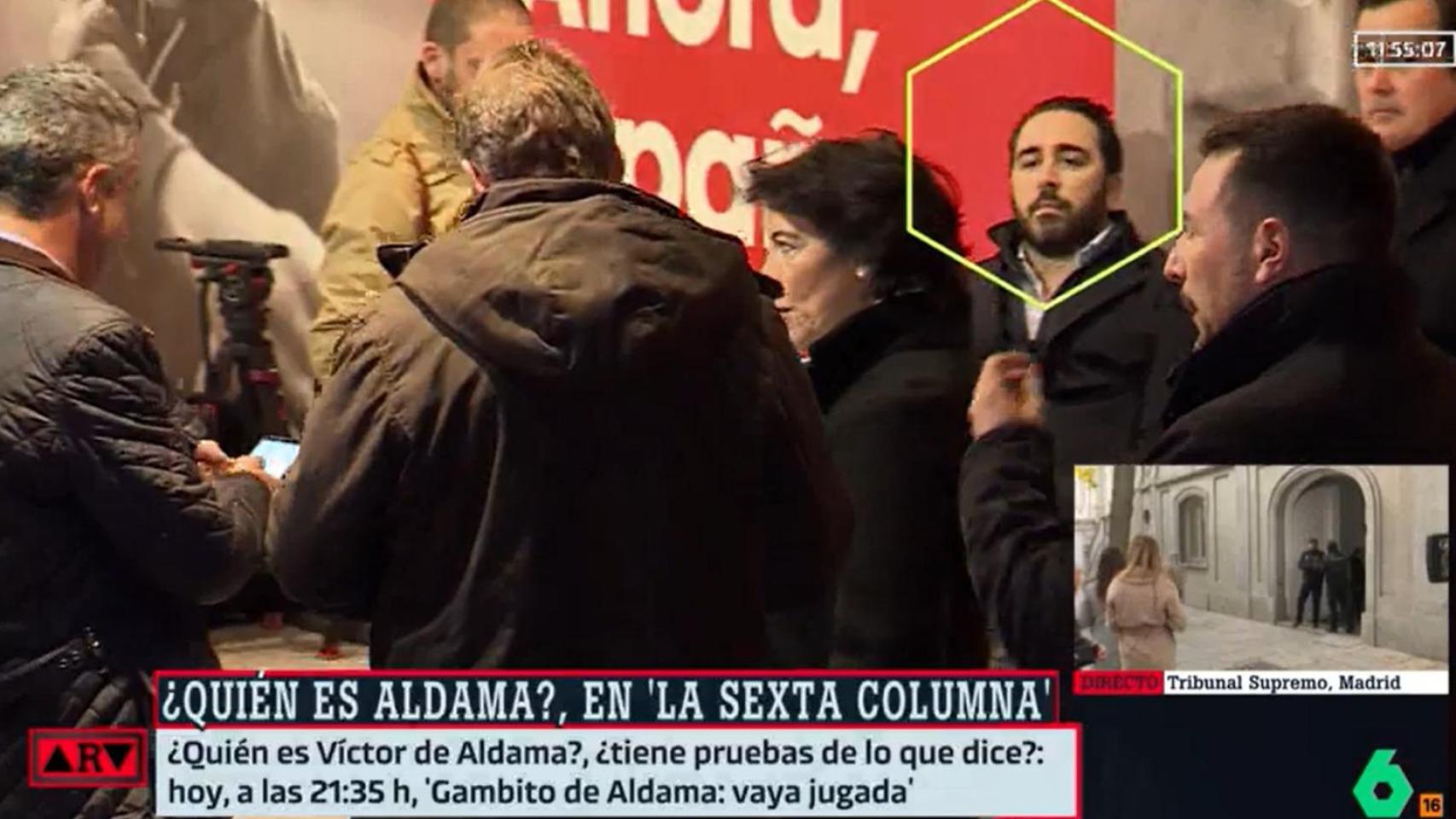 Víctor de Aldama en la sede del PSOE el 10 de noviembre de 2019.