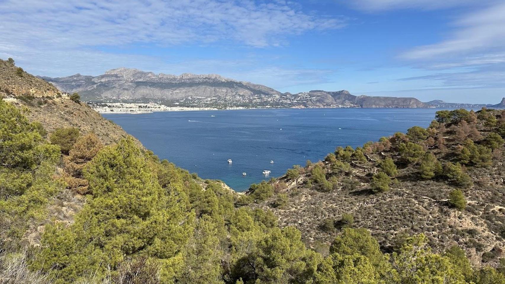 Vistas al mar Mediterráneo desde la Serra Gelada.