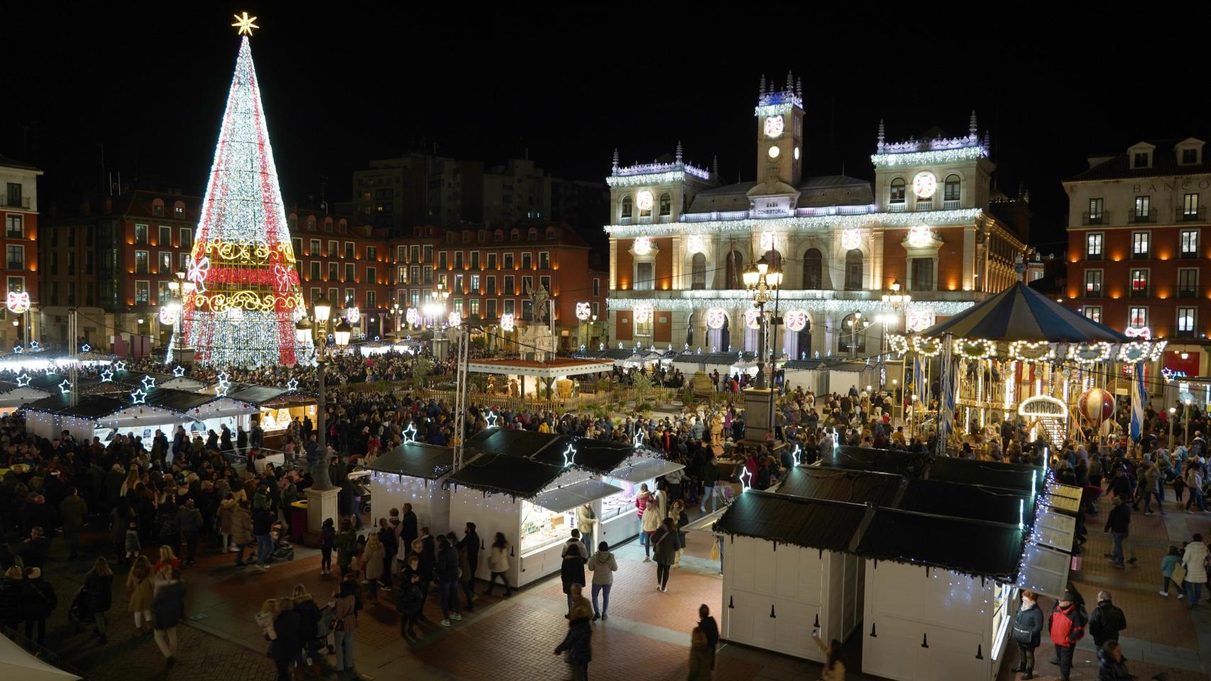 La Plaza Mayor de Valladolid en Navidad