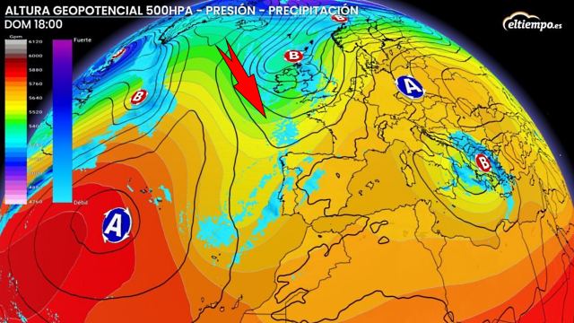 La vaguada de aire frío que afectará a España en la primera semana de diciembre. ElTiempo.es