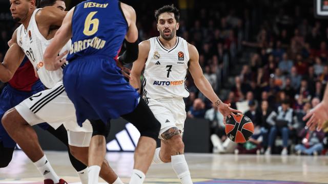 Facu Campazzo, durante El Clásico de la Euroliga