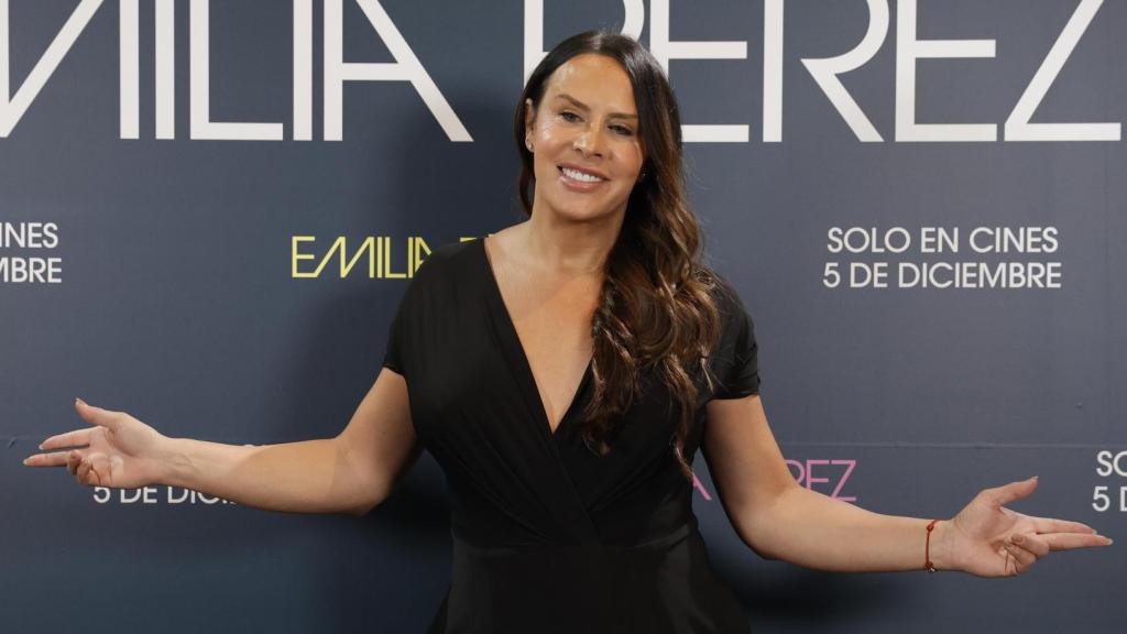 Karla Sofía Gascón durante la presentación en España de la película 'Emilia Pérez' en Madrid. Foto: EFE/ Zipi Aragón