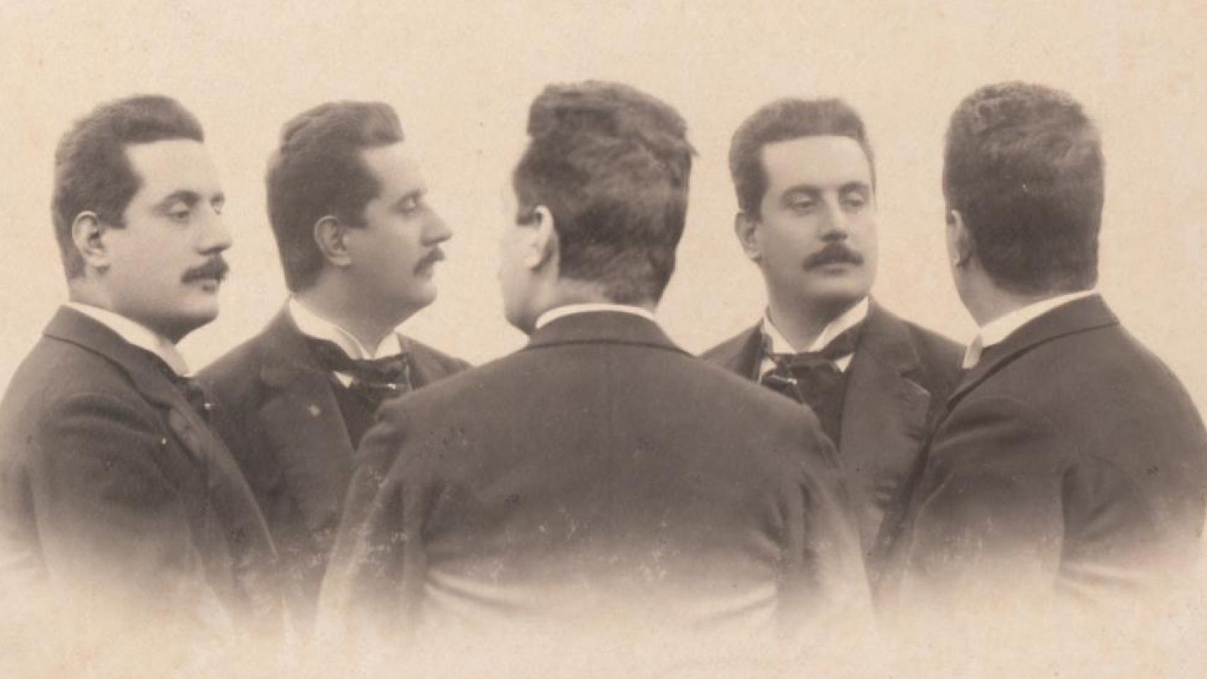 Un montaje fotográfico con Puccini como protagonista.