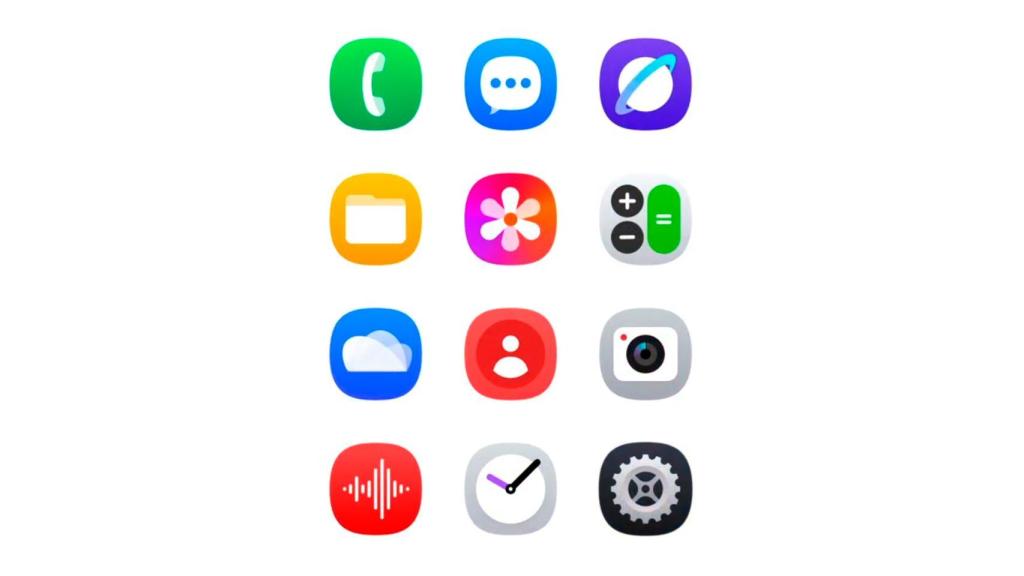 Los nuevos iconos de las apps de sistema de Samsung