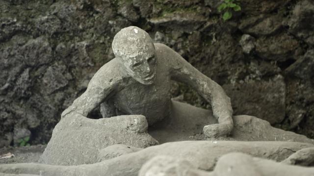 Víctima de la erupción del Vesubio, Pompeya.