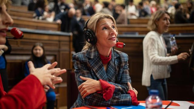 Yolanda Díaz, en el día de puertas abiertas del Congreso.