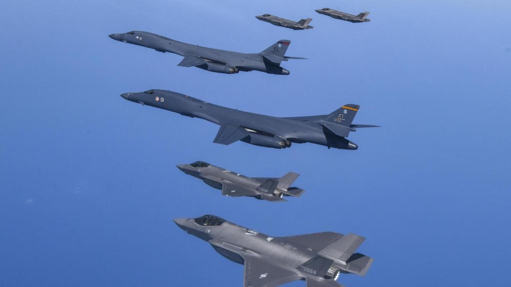 Aviones de combate F-35A de la Fuerza Aérea de Corea del Sur.