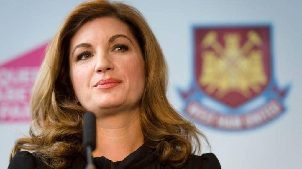 Karren Brady en un evento con el West Ham United.