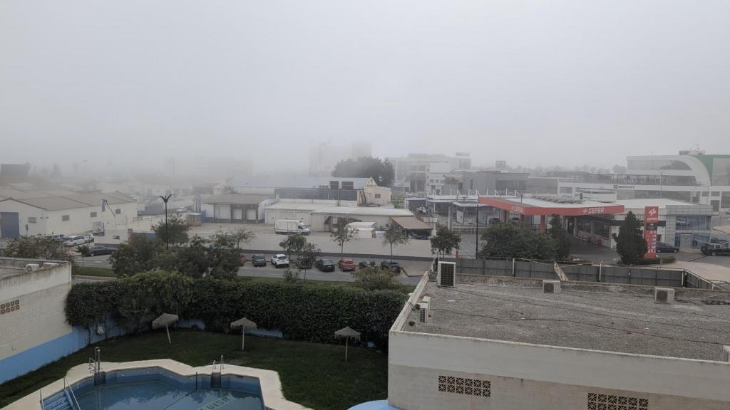 Málaga desde la zona de Parque María Luisa.