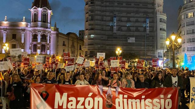 Manifestación de este sábado. EE