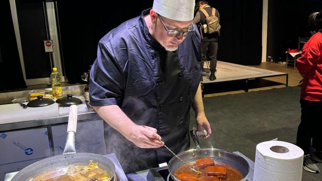 Abel Martellotti, durante el cocinado en el campeonato europeo celebrado en Madrid esta semana.